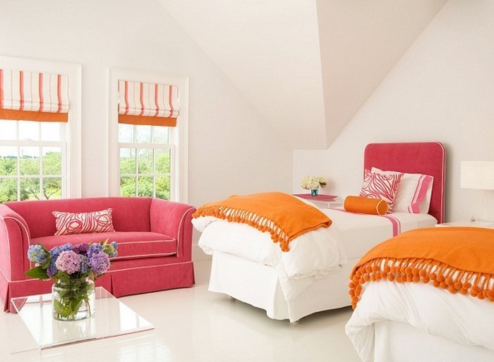 Спалня-оранжево-A-поразително интериори