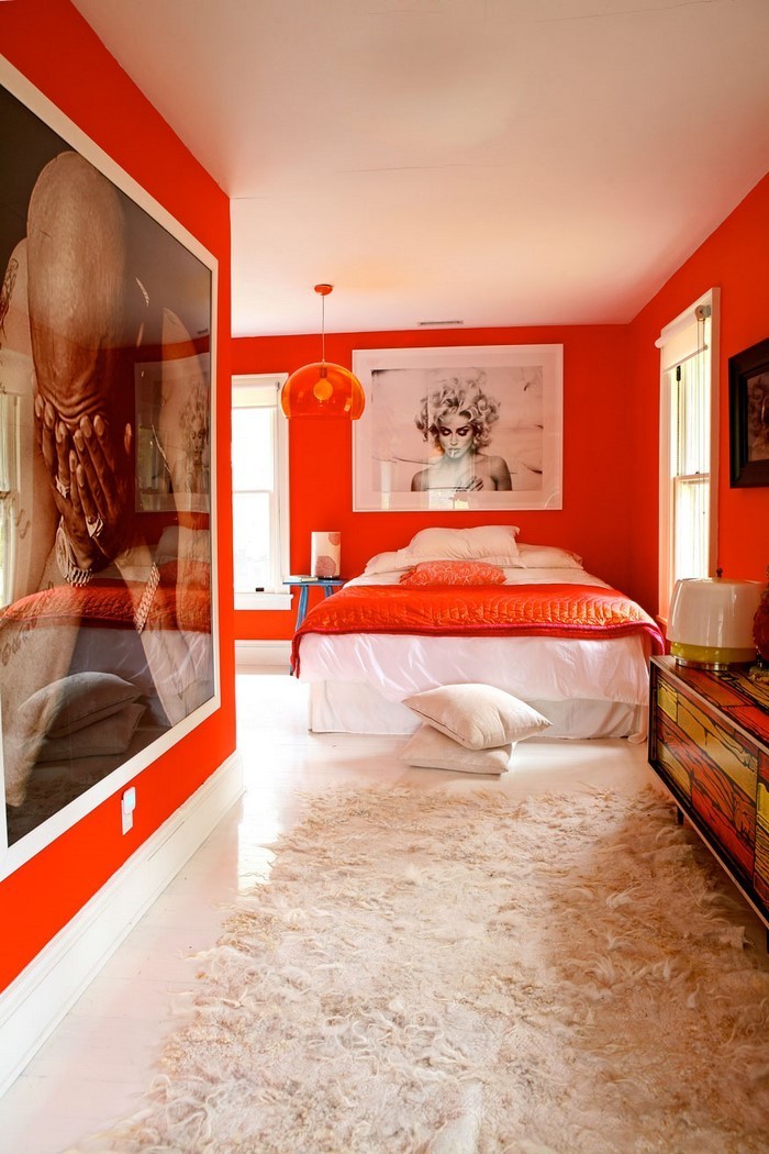 עיצוב חדר שינה-כתום-A-מגניב