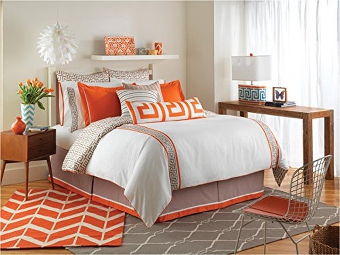 Dormitorio-naranja-en el diseño creativo