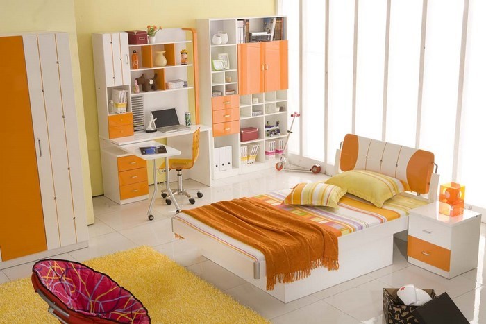 Спалня-оранжево-A-супер-Design