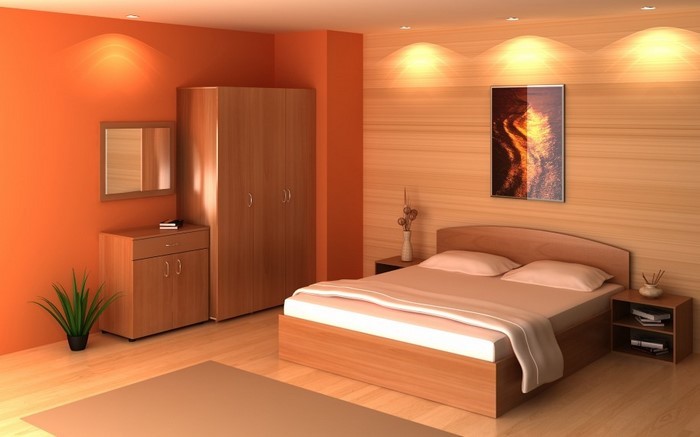 Спалня-оранжево-A-Cool-решение