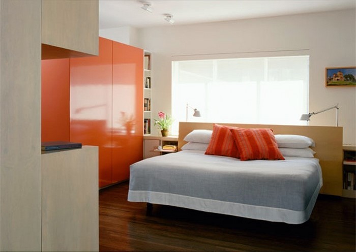 Dormitorio-naranja-A-cool decoración