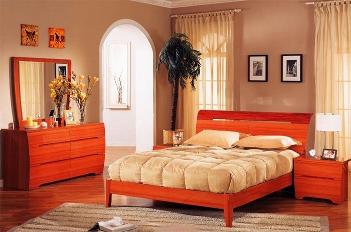 Спалня-оранжево-A-готин дизайн