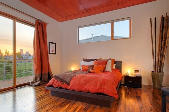 Спалня-оранжево-A-творчески оборудване