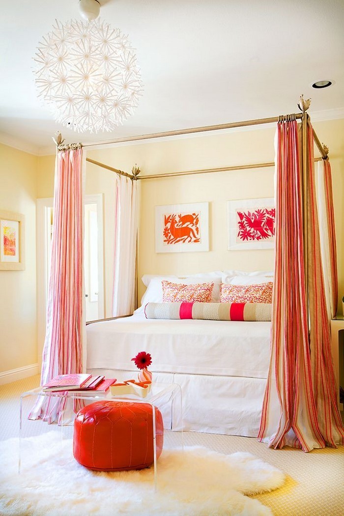 Спалня-оранжево-A-креативен дизайн