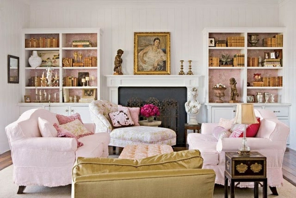 椅子和墙壁，在粉红色的