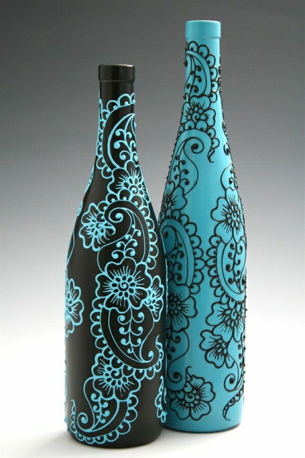 Ορίστε δύο μπουκάλια Henna Μπλε-Μαύρο