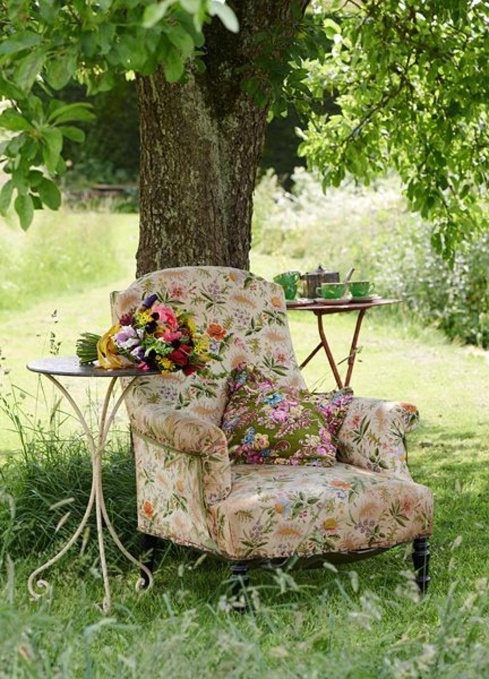 Shabby Chic Garden lounge szék-in-kertben