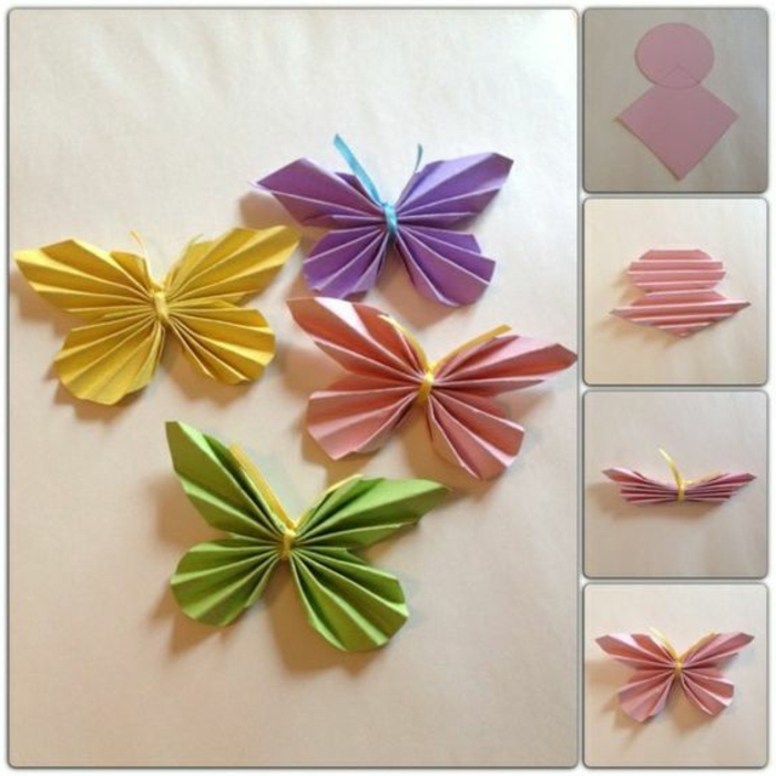 Ablak díszítése nyáron színezett papír pillangók bütykölni bütykölni