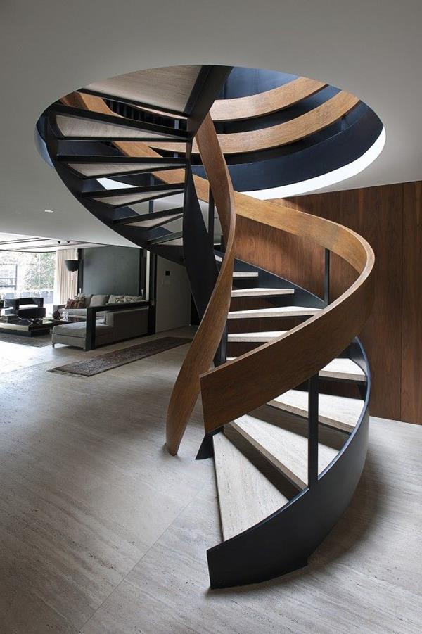 Spiralno stubište-u-dom-imati-moderan dizajn