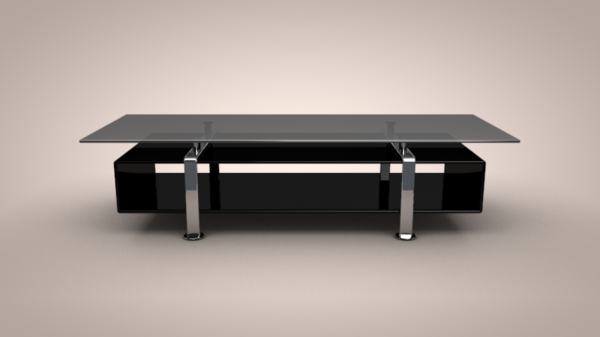TV asztal-of-üveg-in-fekete színű, Wohnideen TV Bútor