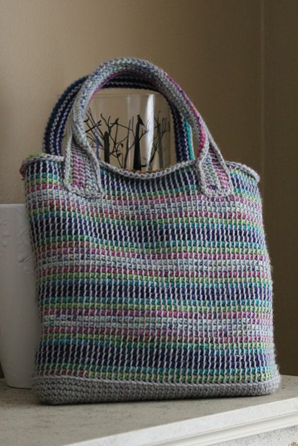 Bag-тунизийски плетене на една кука идея-да-си-сам
