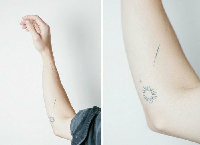 Tatuointi kuviot-a-tähdenlento