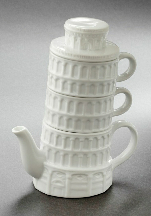 Tea csésze teáskanna Pisa torony