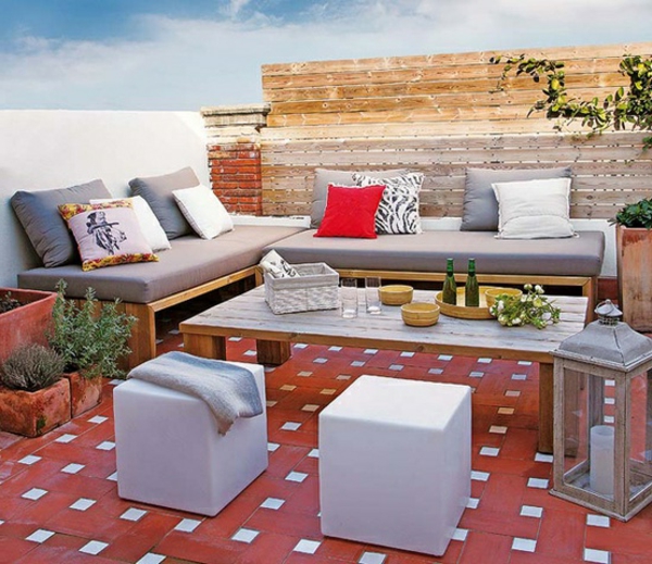 Terasz-with-modern bútorok set-Terrace-on-the-tető