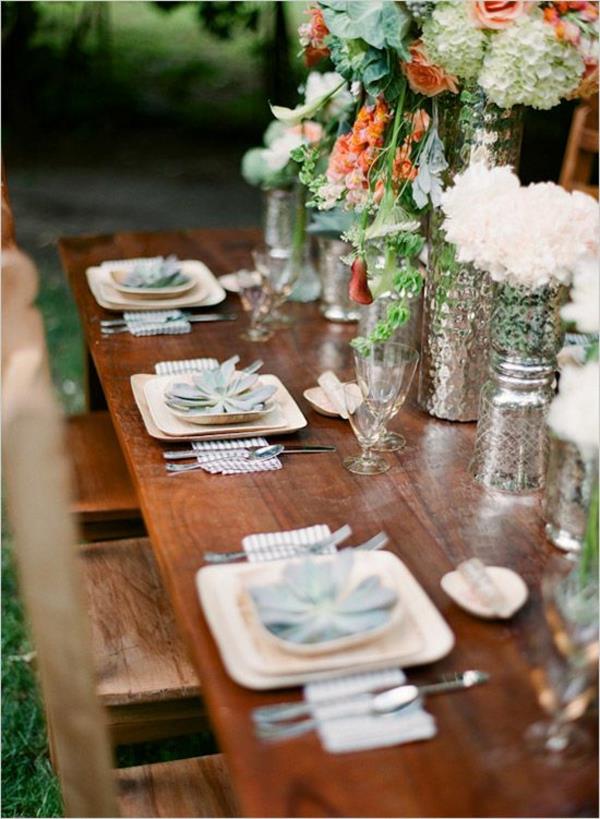 -Tischdeko Esküvői esküvői ötletek vintage asztaldísz ötletek