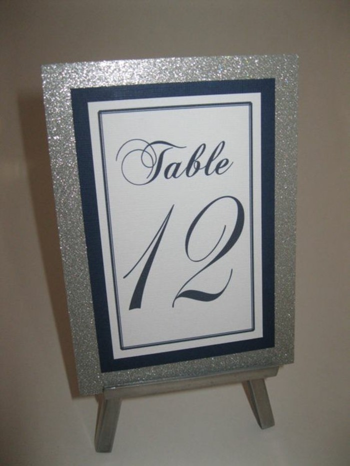 Tablica ukras srebro vjenčanja silbere stol-by-the-tablica