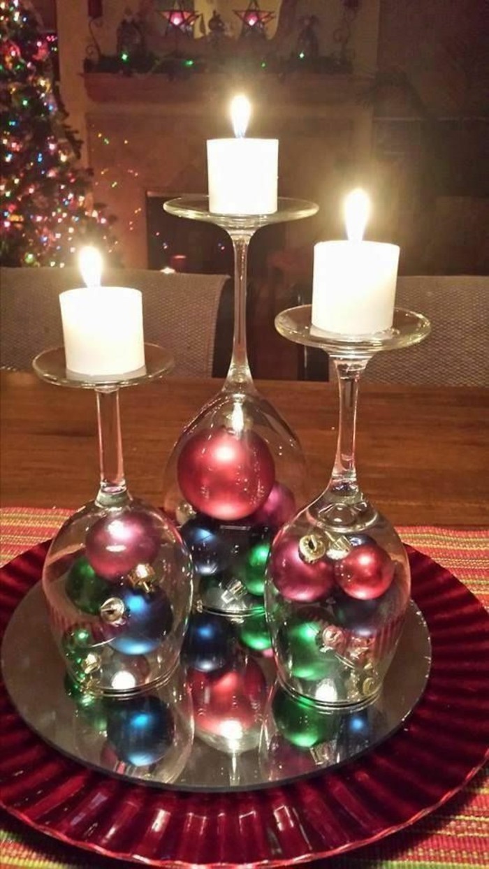 Tischdeko-Tinker-made ποτήρια και κεριά