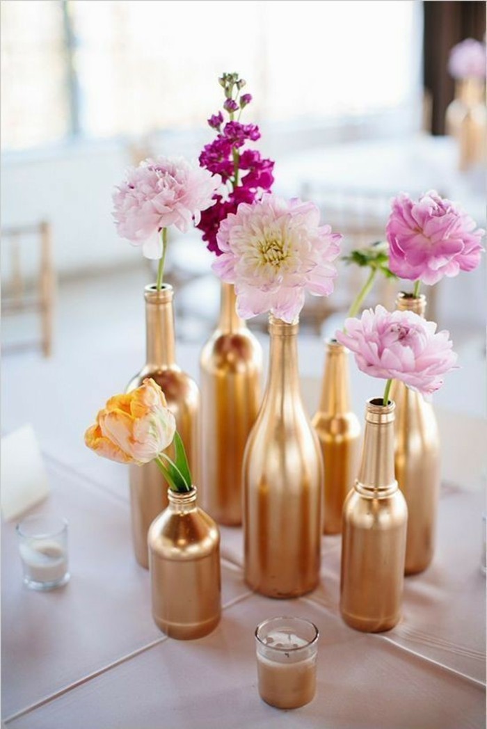 Tischdeko-टिंकर-साथ-सुनहरा vases