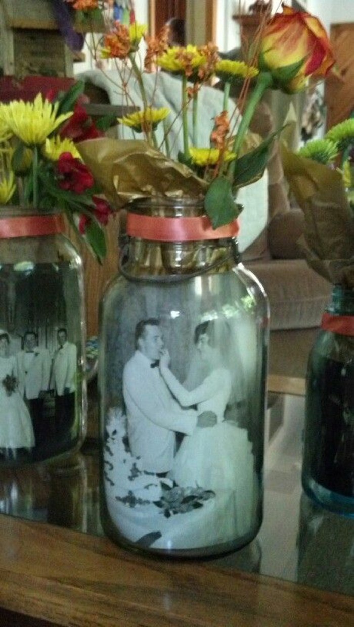 Tablica ukras-za-Silver Vjenčanje fotografije u staklu