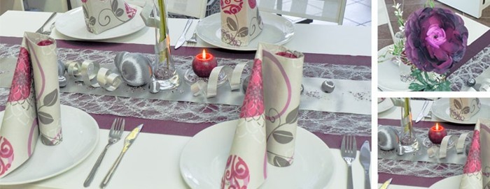 Tischdeko-to-ezüst esküvő-of-Tischdeko-shop minta asztal