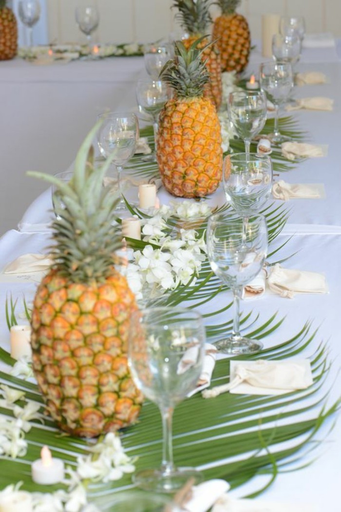 餐桌装饰自身，是与 - 菠萝