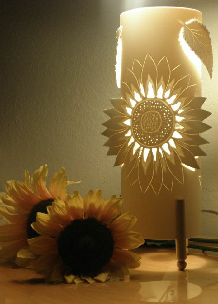 Tablica Svjetiljka Suncokret Dekoracija lijepa i elegantna Suncokret kat ugodna atmosfera