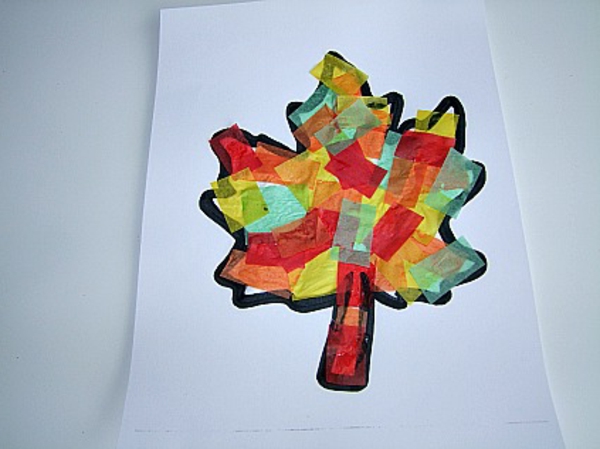 kézműves ötletek az óvodához - színes fa
