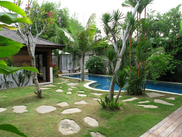 Villa Amore-κήπο σχεδιασμό, με πισίνα, φοίνικες