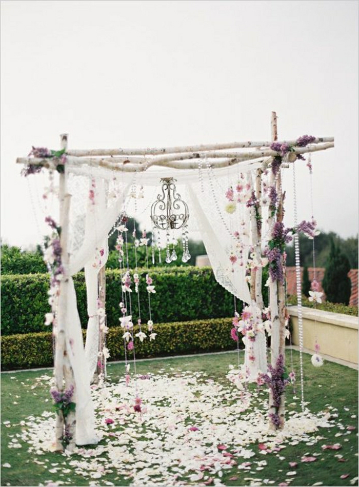 Vintage Wedding Олтар украса с цветя