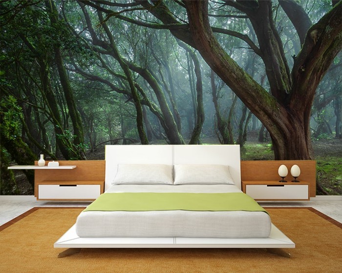 Wanddeko غرفة النوم كما هو وجود الغابات