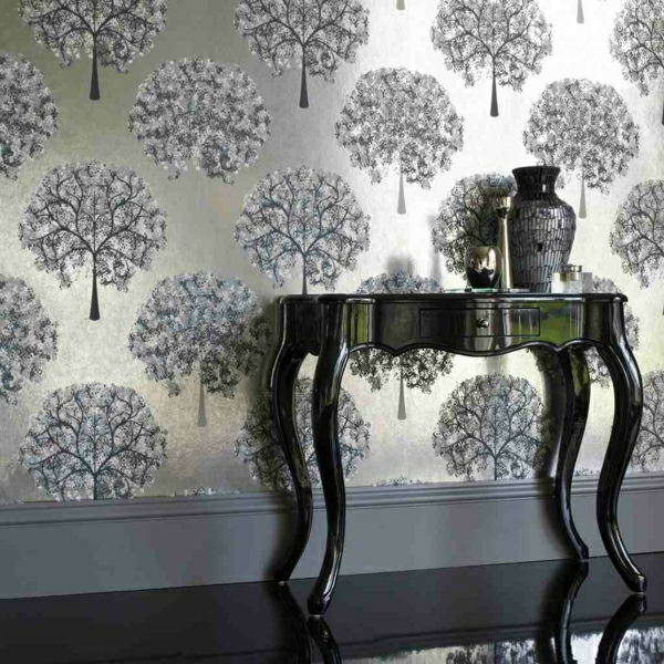 Zidna boja s metalikim zidom dizajn-boja-stol-dekor-elegantan dizajn