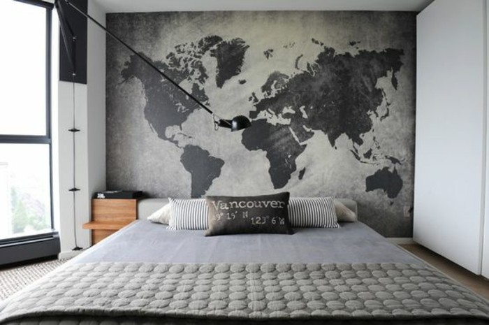غرفة شباب الجدار مع واحد في خريطة العالم