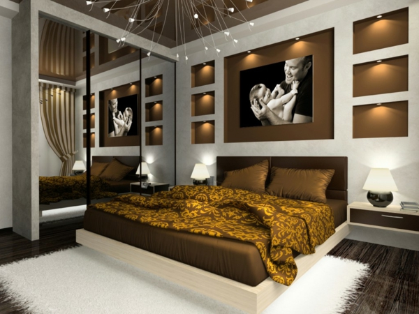 Wall-dormitorio habitación de un elegante maquillaje agradable ejemplos