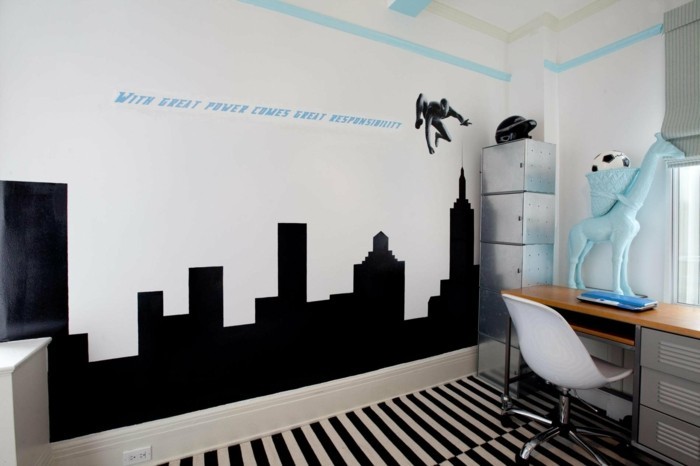 غرفة الشباب جدار مائي مع الفيلم مشهد من الرسوم المتحركة