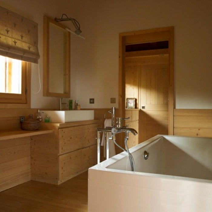 Meuble vasque en bois-salle rustique
