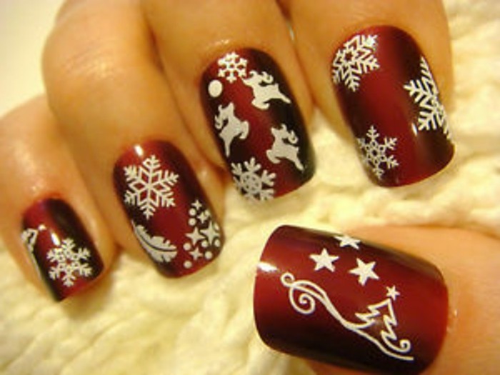 Weihnachtliches Marque design-rouge-blanc motif