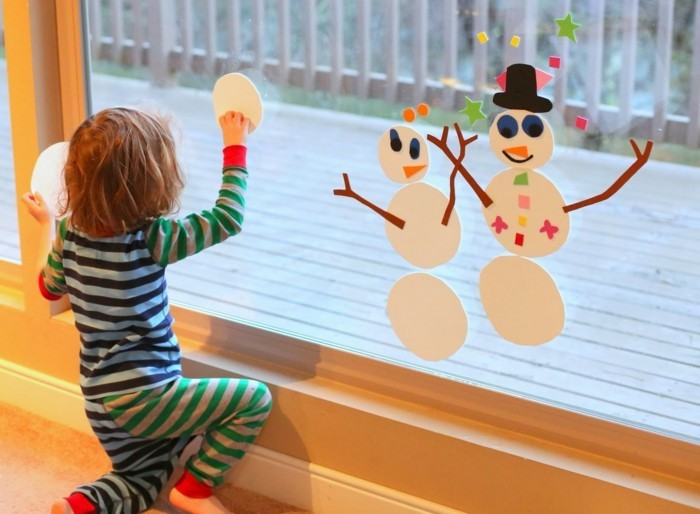 Грим Коледа-прозорец украса-за-деца-себе си