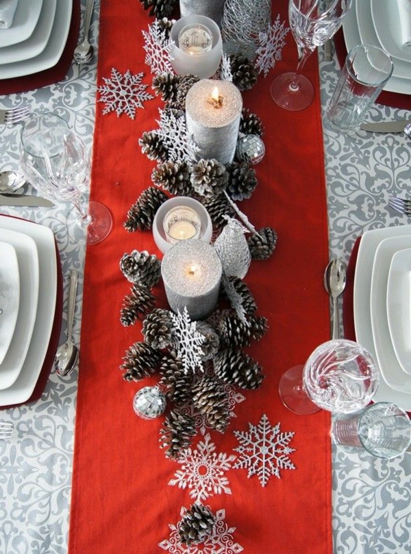 Χριστούγεννα-χαμηλή-Χριστούγεννα-yourself-κάνει Deco για το τραπέζι