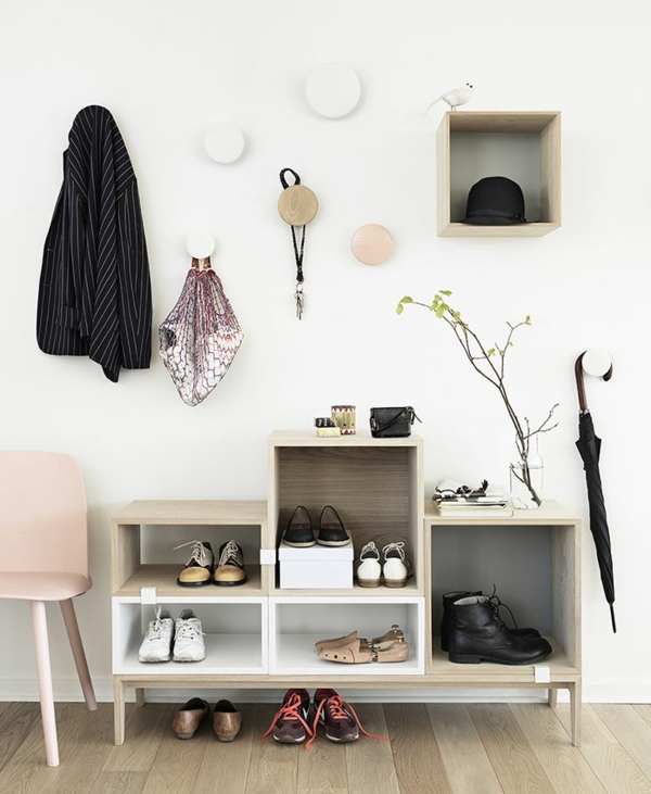 Wohnideen-para-el-interior la práctica el diseño de muebles Corredor de almacenamiento de calzado