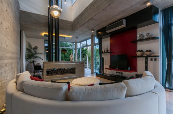 Living Room Design sofá Idea idea de diseño semicircular
