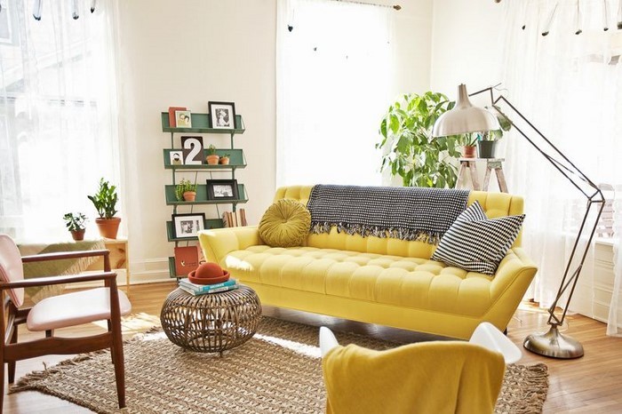 Ideas-con-amarillo-A-asombrosa de estar Interior