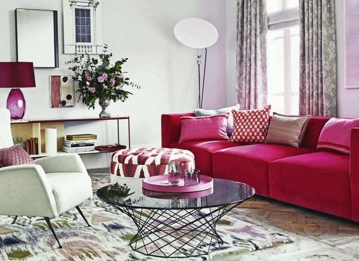 Ideas-con-pink-a-moderno-interior living
