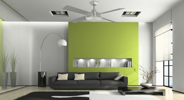 غرفة معيشة - الجدار في الخضر
