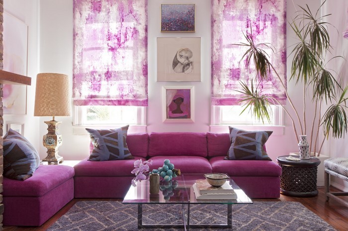 Nappali lila-A-cool dekoráció