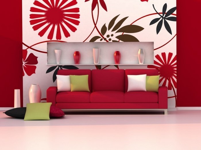 Vivre-rouge-A-flashy décoration