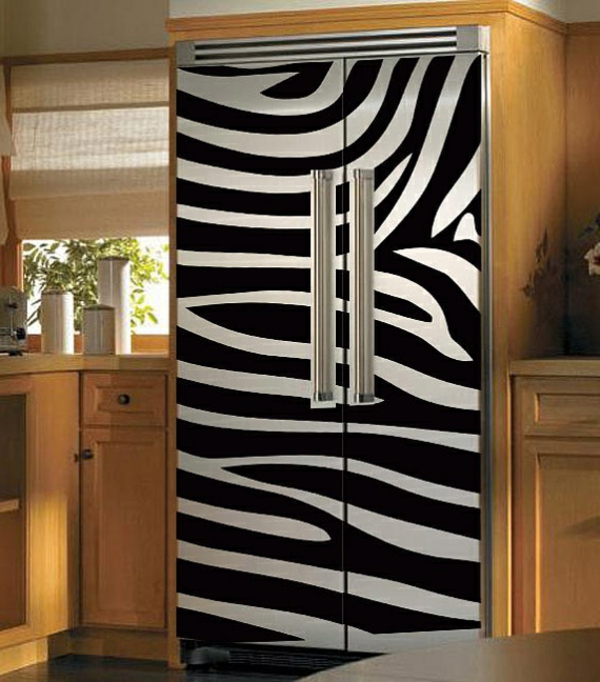 супер идея-Zebra стикер-по-най-хладилника