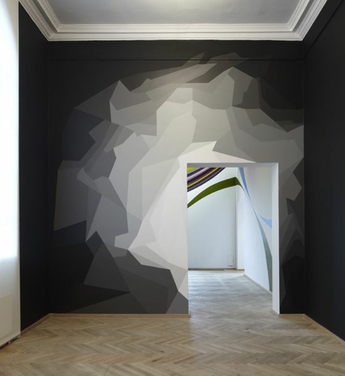 غرفة مجردة جدار تصميم ألوان الديكور لعبة