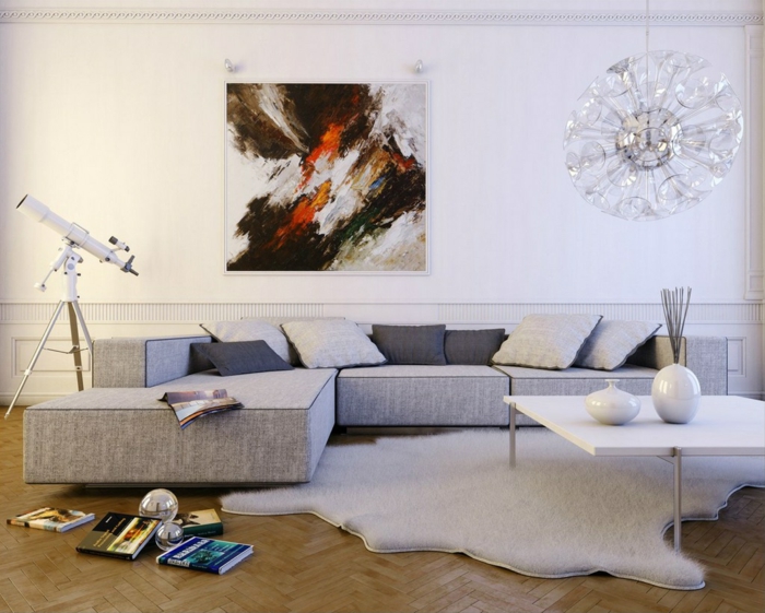 abstract-vászon art-simple-nappali-belső-szürke árnyalatú