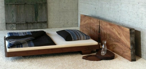 rustik-Πλωτή-κρεβάτι ξύλινη δομή